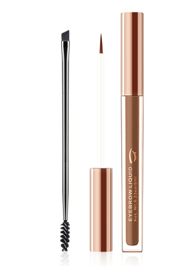 Vibely 8ml Eyebrow Liquid Dyed Eyebrow Paste Three-dimensional Waterproof Water-based Eyebrow Pencil with Double-headed Brush - Image 1