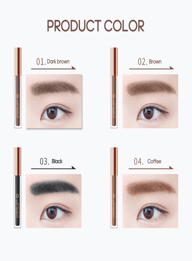 Vibely 8ml Eyebrow Liquid Dyed Eyebrow Paste Three-dimensional Waterproof Water-based Eyebrow Pencil with Double-headed Brush - Image 2