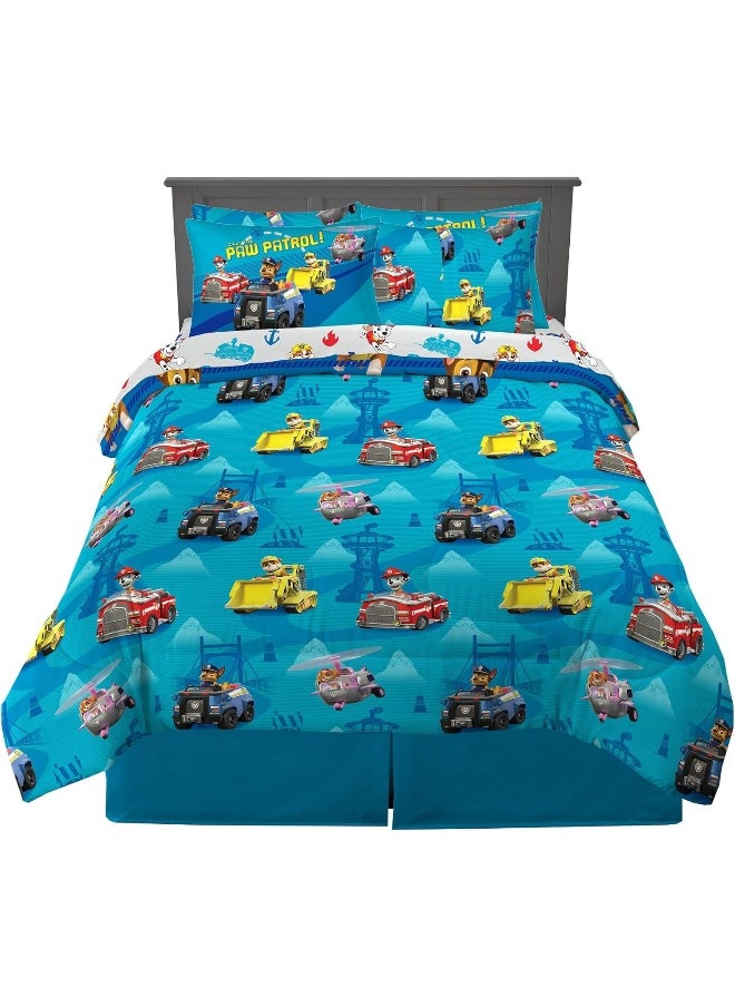 Franco - Franco Kids Bedding Super Soft Comforter and Sheet Set with Sham, 7 Piece Full Size, Paw Patrol - Image 1
