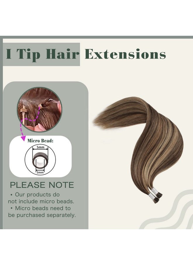 Sixstarhair - براون I نصيحة الشعر ملحقات الشعر البشري 16 بوصة Itip الشعر البشري ملحقات الشوكولاته البني أبرز الكرمل شقراء اللون 4/27 الانصهار البارد ملحقات الشعر الكيراتين الشعر ملحقات 50 جرام / حزمة - Image 1