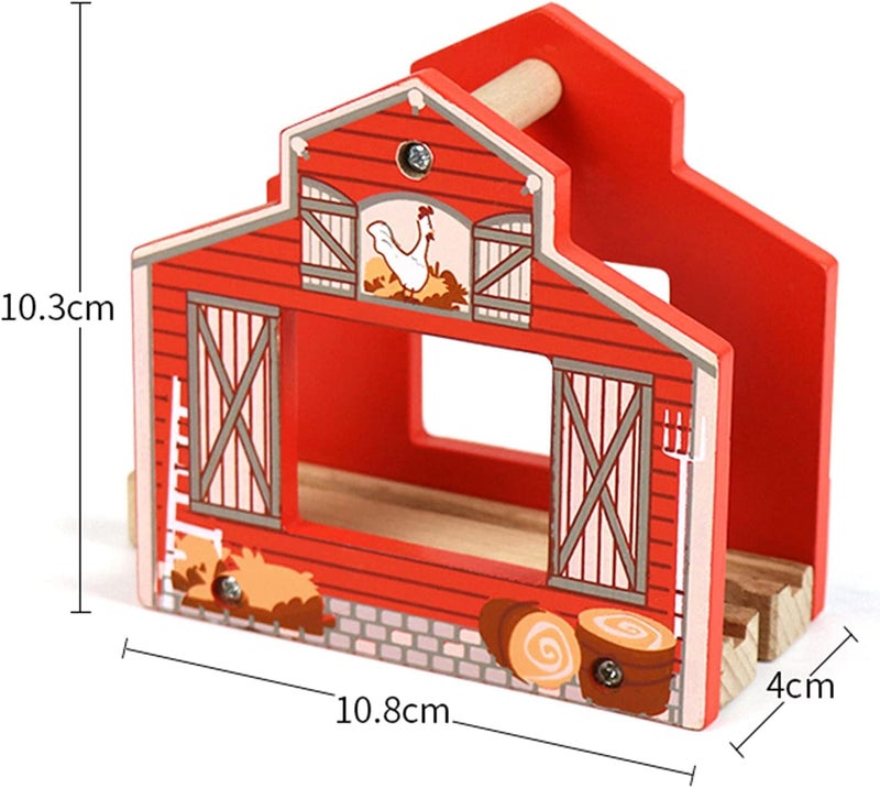 klarakoDIY Building Track Accessories for Wooden Train Railway klarakoCompatible with All Major Toy Train Brands, Kids Birthday Gift, Early Childhood Development klarakoChicken House, as described - Image 5