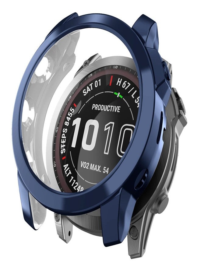 MYSNBKN Case Compatible with Garmin Fenix 7/Fenix 7 Solar Smart Watch, TPU Scratch Resistant Plating Case Cover (Not Compatible with Fenix 7S/7X) - Image 1
