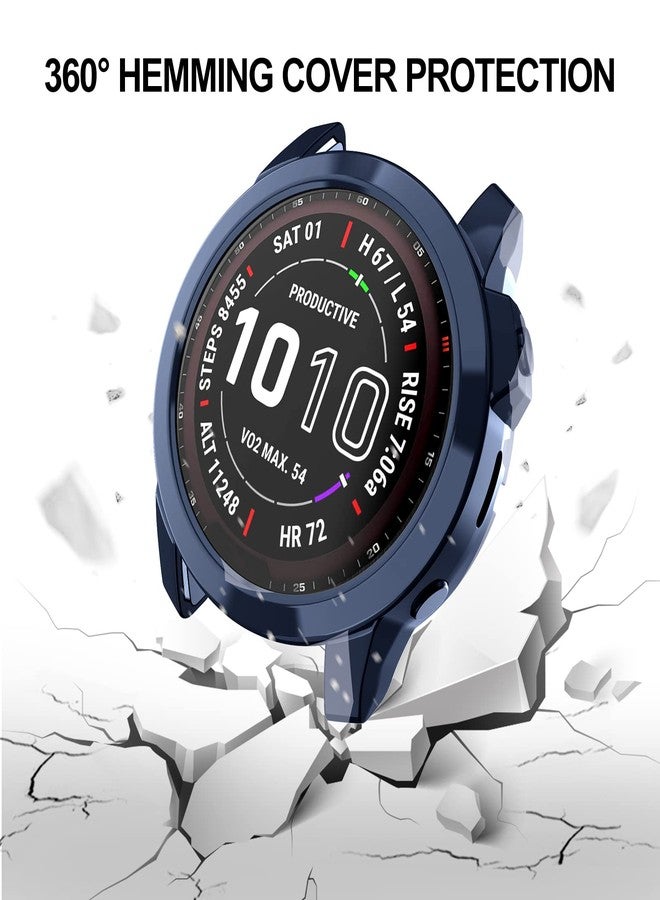 MYSNBKN Case Compatible with Garmin Fenix 7/Fenix 7 Solar Smart Watch, TPU Scratch Resistant Plating Case Cover (Not Compatible with Fenix 7S/7X) - Image 2