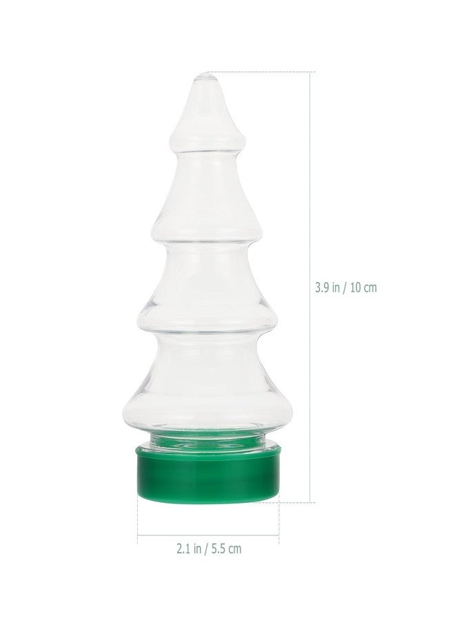 Luxshiny 3pcs Plastic Christmas Tree Candy Jar with Lid Clear Xmas Cookie Box Biscuits Sweets Storage Bottles for Holiday Party Favor - Image 2