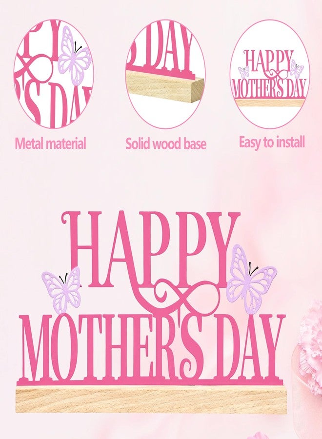EUVBOKW Metal Happy Mothers Day Sign, Mother's Day Table Centerpieces Decorations for Party,Mothers Day Gift for Mom from Daughter, 11.8 x 5.1 Inches (Mothers Day) - Image 3