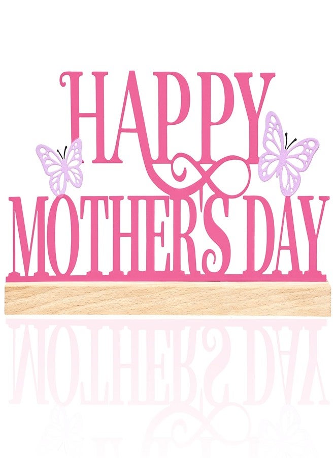 EUVBOKW Metal Happy Mothers Day Sign, Mother's Day Table Centerpieces Decorations for Party,Mothers Day Gift for Mom from Daughter, 11.8 x 5.1 Inches (Mothers Day) - Image 1