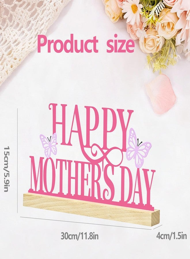 EUVBOKW Metal Happy Mothers Day Sign, Mother's Day Table Centerpieces Decorations for Party,Mothers Day Gift for Mom from Daughter, 11.8 x 5.1 Inches (Mothers Day) - Image 2