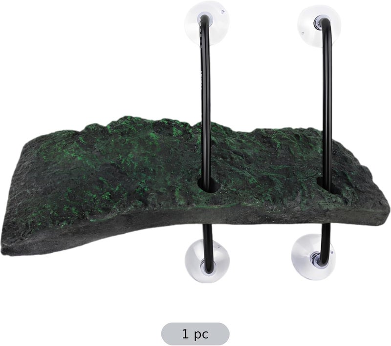 11 X 4.7 in Turtle Basking Platform, Adjustable Floating Pier for Reptiles, Resin Rock with Suction Cups, Non-Slip Ramp, for Aquatic Tank, Turtle Frog, Newt - Image 5