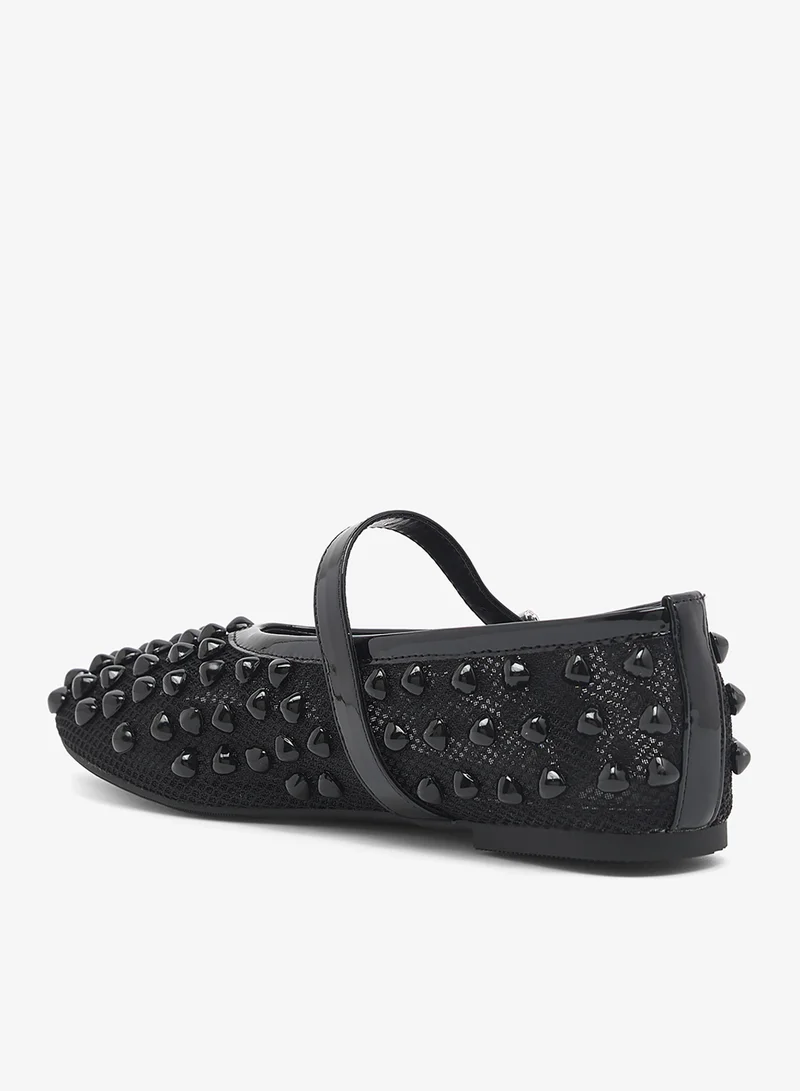 RAID  Embellished Mesh Flat Ballerinas for Women | Best Price UAE