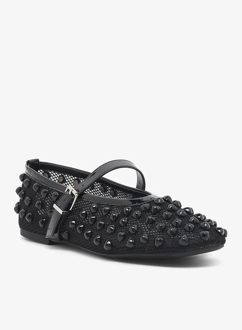RAID Embellished Mesh Flat Ballerinas