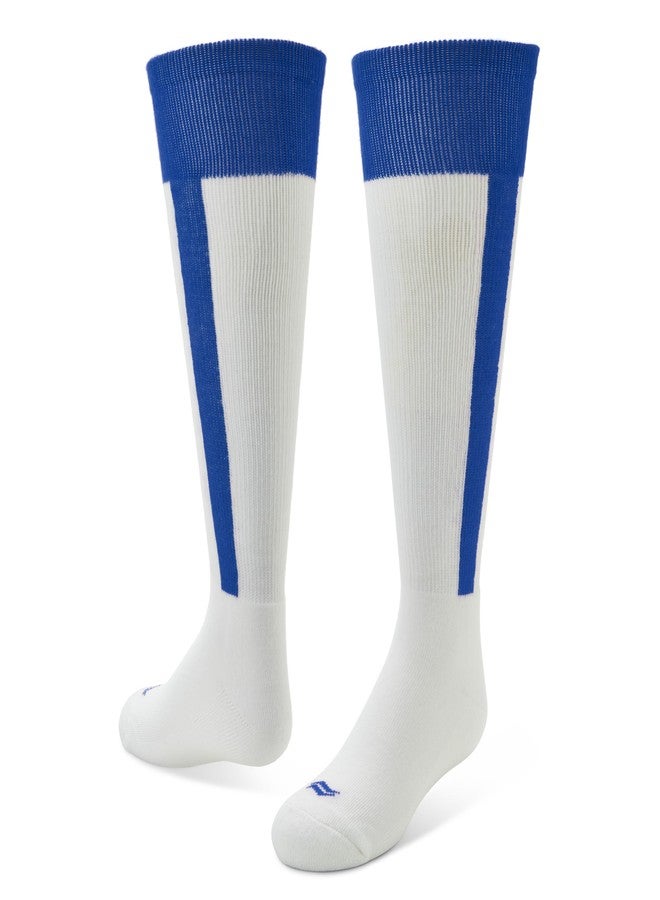 Sof Sole Baseball/Softball Over-the-Calf Team Athletic Performance Socks (2 Pair), Small, Royal Blue Stirrup - Image 1