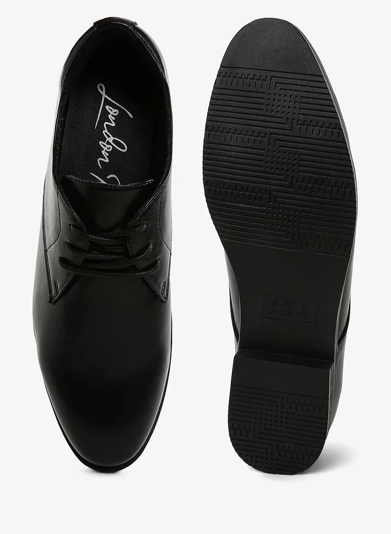 London Rag Black London Rag Men's Minimalist Derby Shoes in Black for Men | Best Price UAE