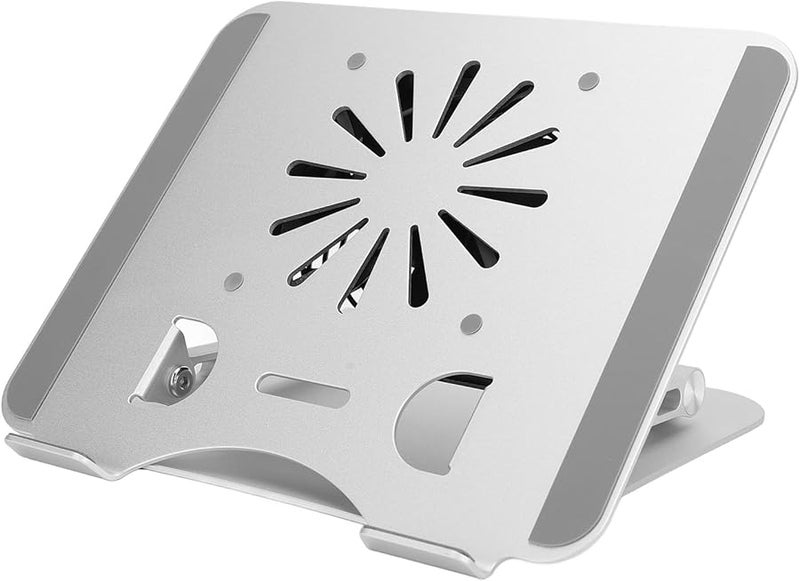 Aluminum Alloy Laptop Cooler Stand Foldable Portable USB Fan Strong Heat Dissipation 17 Inch - Image 4