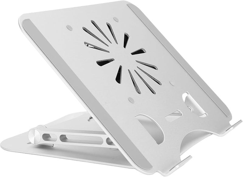 Aluminum Alloy Laptop Cooler Stand Foldable Portable USB Fan Strong Heat Dissipation 17 Inch - Image 1