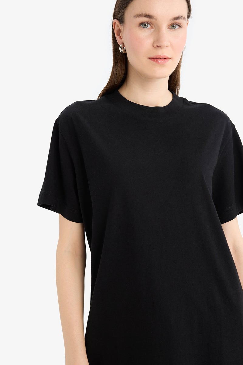 DeFacto Woman Regular Fit Crew Neck Short Sleeve Tunic - Image 5