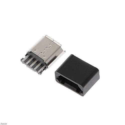 CentIoT - 10pcs Type B Micro USB FEMALE USB 2.0 - 5 Pin Socket Connector - With Plastic Cover - DIY Kit (BLACK FEMALE) - Image 3