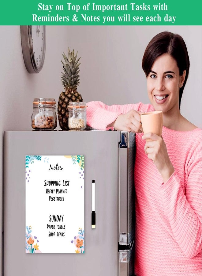 Rousrie Magnetic Sheet Magnetic White Board Fridge Magnet with Marker for Multipurpose Uses Weekly Meal Planner, Making to Do List (Design 3) - Image 2