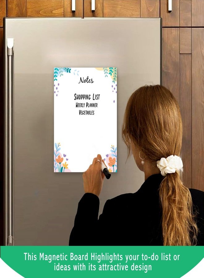 Rousrie Magnetic Sheet Magnetic White Board Fridge Magnet with Marker for Multipurpose Uses Weekly Meal Planner, Making to Do List (Design 3) - Image 4