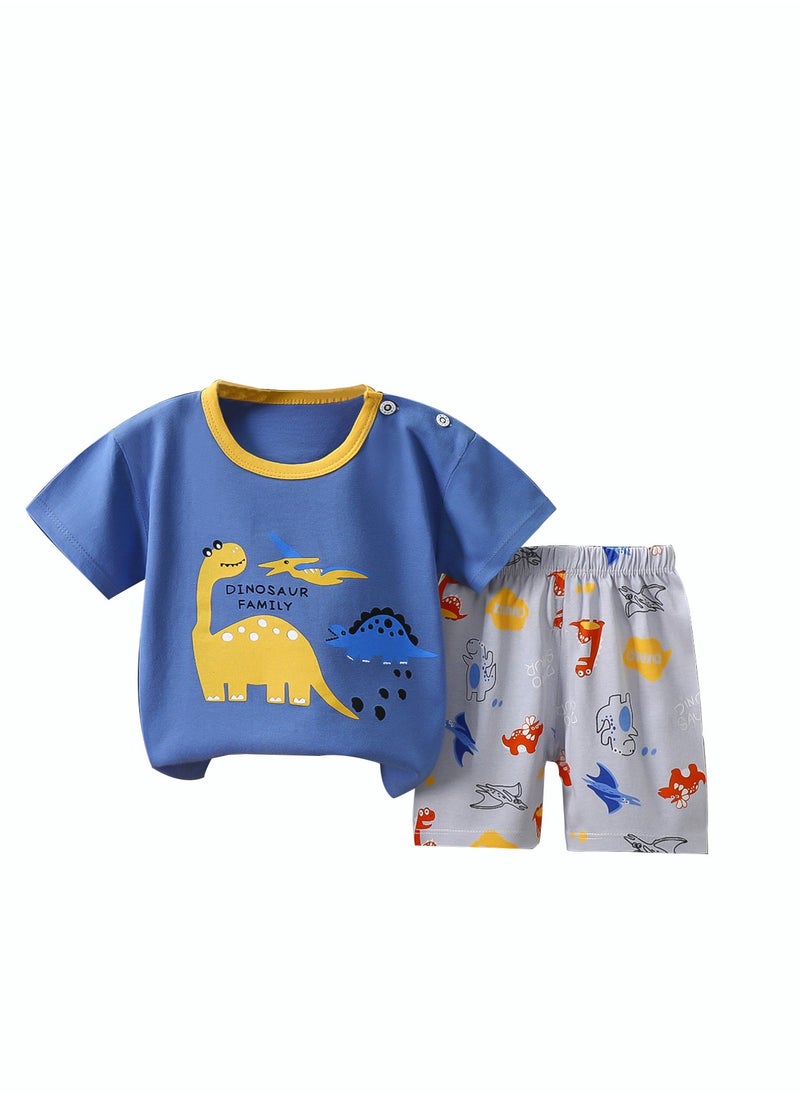 RIOXS Toddler Baby Boys Top and Short Sets Kids Short Sleeve Shirt Short Suits Cotton Outfits Summer Playwear  - Image 4