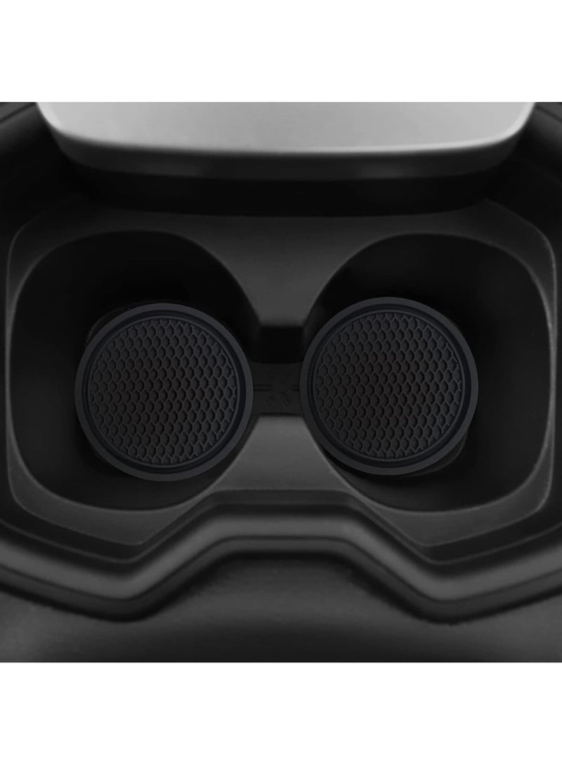 SYOSI 6PCS Car Cup Coaster Accessories 2.75 inch Anti Slip Insert Suitable for Most Interior Accessory Black - Image 3