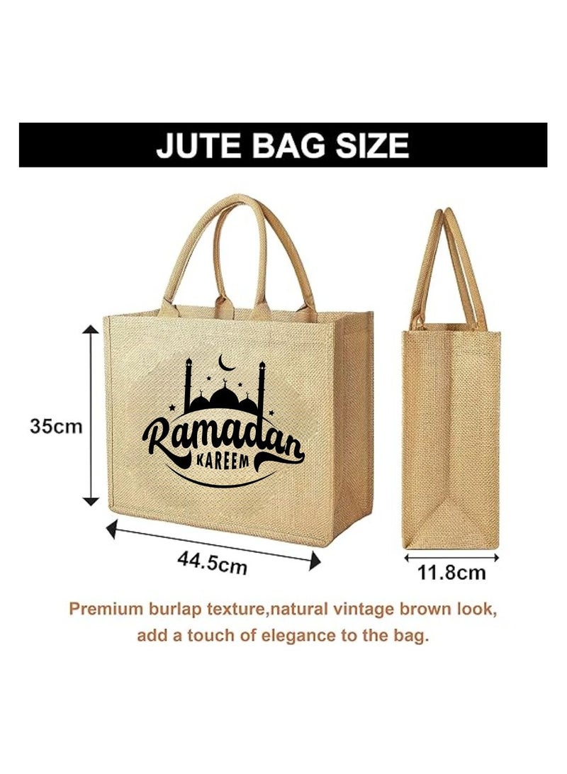 PRINTSHOP4ME Jute Bag Printed Ramadan Design–Reusable,Durable Tote For Gifting Or Everyday Use,Used For Festive Celebrations And Sustainable Living - Image 2