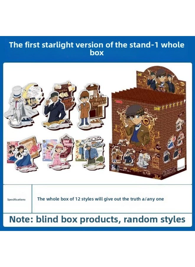Card Tour Detective Conan Li Pai Reasoning Picture Enigma Interesting Edition 2nd Elastic Animation Surrounding Acrylic Ornaments Millet-Color:1 Conan Starlight Edition, 12 Packs In A Box (retail 30 Yuan Package)  - Image 1