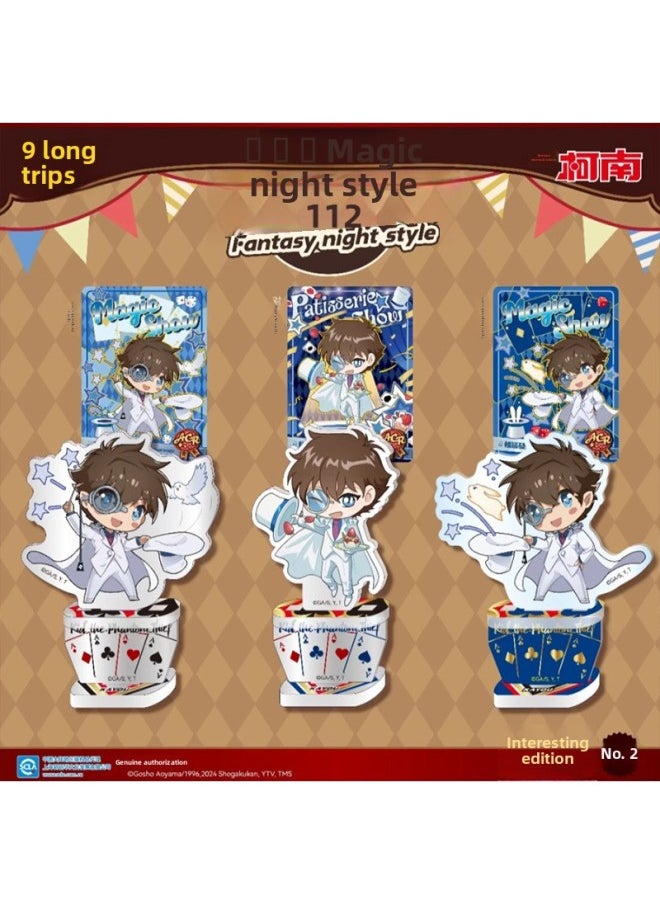 Card Tour Detective Conan Li Pai Reasoning Picture Enigma Interesting Edition 2nd Elastic Animation Surrounding Acrylic Ornaments Millet-Color:1 Conan Starlight Edition, 12 Packs In A Box (retail 30 Yuan Package)  - Image 4
