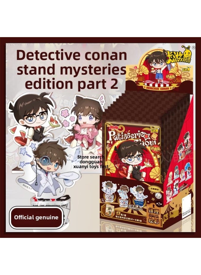 Card Tour Detective Conan Li Pai Reasoning Picture Enigma Interesting Edition 2nd Elastic Animation Surrounding Acrylic Ornaments Millet-Color:1 Conan Starlight Edition, 12 Packs In A Box (retail 30 Yuan Package)  - Image 2