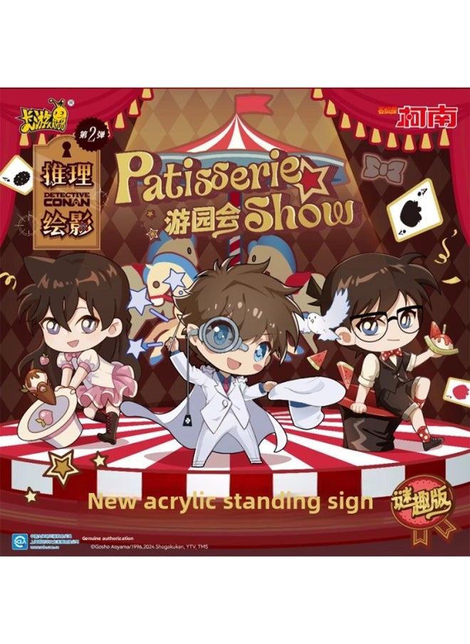 Card Tour Detective Conan Li Pai Reasoning Picture Enigma Interesting Edition 2nd Elastic Animation Surrounding Acrylic Ornaments Millet-Color:1 Conan Starlight Edition, 12 Packs In A Box (retail 30 Yuan Package)  - Image 3