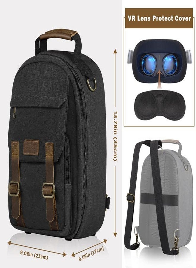 SMRITI Hard Carrying Case Compatible with VR Headsets Virtual Reality and Touch Controllers Accessories, Large Portable Protection Backpack for Travel and Home Storage - Image 4