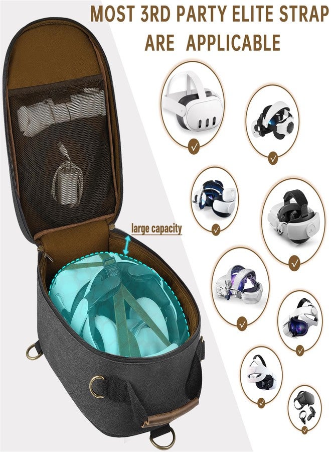 SMRITI Hard Carrying Case Compatible with VR Headsets Virtual Reality and Touch Controllers Accessories, Large Portable Protection Backpack for Travel and Home Storage - Image 2