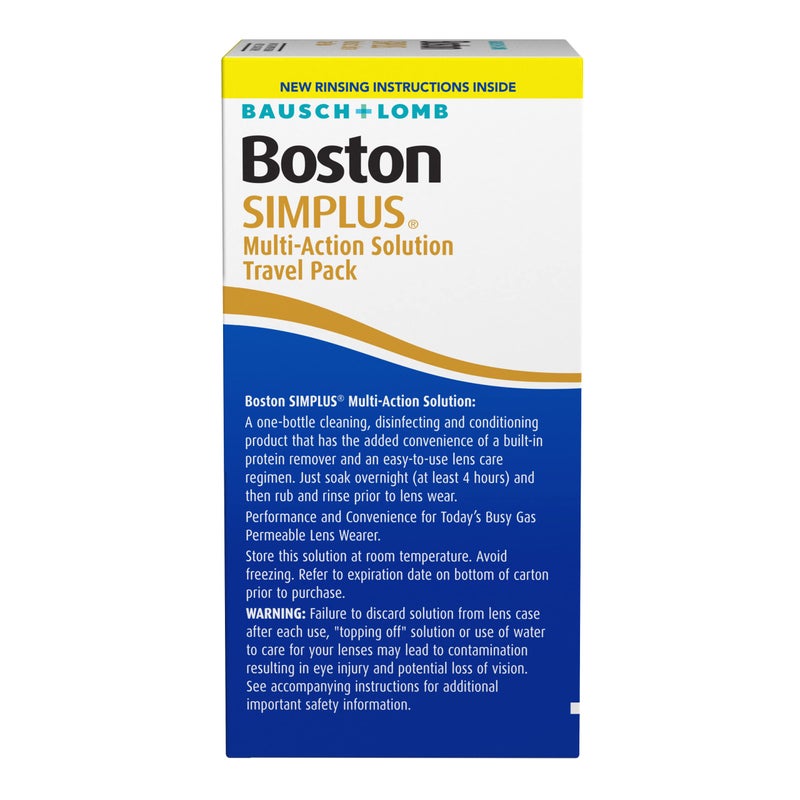 Boston طقم السفر وحل SIMPLUS متعدد الاستخدامات من بوسطن مع علبة العدسات - من باوش + لومب، 1 أونصة سائلة (30 مل)، علبة عدسات مدمجة (عبوة من 3) - Image 4
