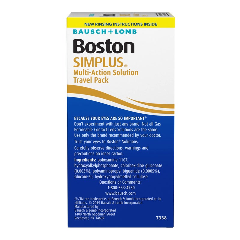Boston طقم السفر وحل SIMPLUS متعدد الاستخدامات من بوسطن مع علبة العدسات - من باوش + لومب، 1 أونصة سائلة (30 مل)، علبة عدسات مدمجة (عبوة من 3) - Image 5