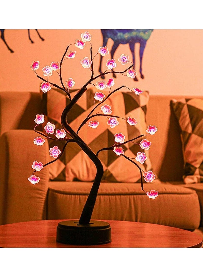 Stunning Pink Cherry Blossom Bonsai Tree Light - Ideal for Living Room Decor, Night Light, Gifts, Weddings & More - Unique & Elegant Home Decorations - Image 2