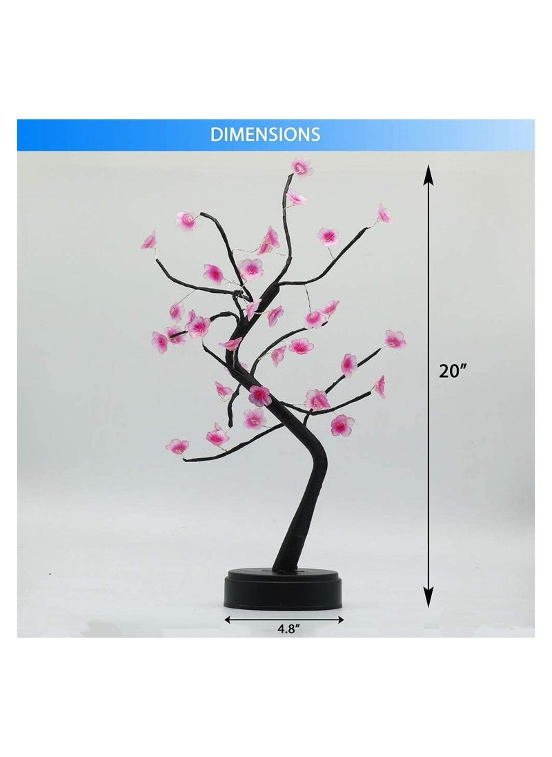 Stunning Pink Cherry Blossom Bonsai Tree Light - Ideal for Living Room Decor, Night Light, Gifts, Weddings & More - Unique & Elegant Home Decorations - Image 5