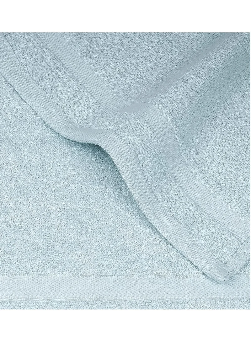 1Chase Light Blue Set of 10 Zofty Bathroom Towel Set - 2 Bath Towels, 2 Hand Towels and 6 Washcloths - Hotel Quality and Spa Towels Light Blue 600GSM  | Best Price UAE
