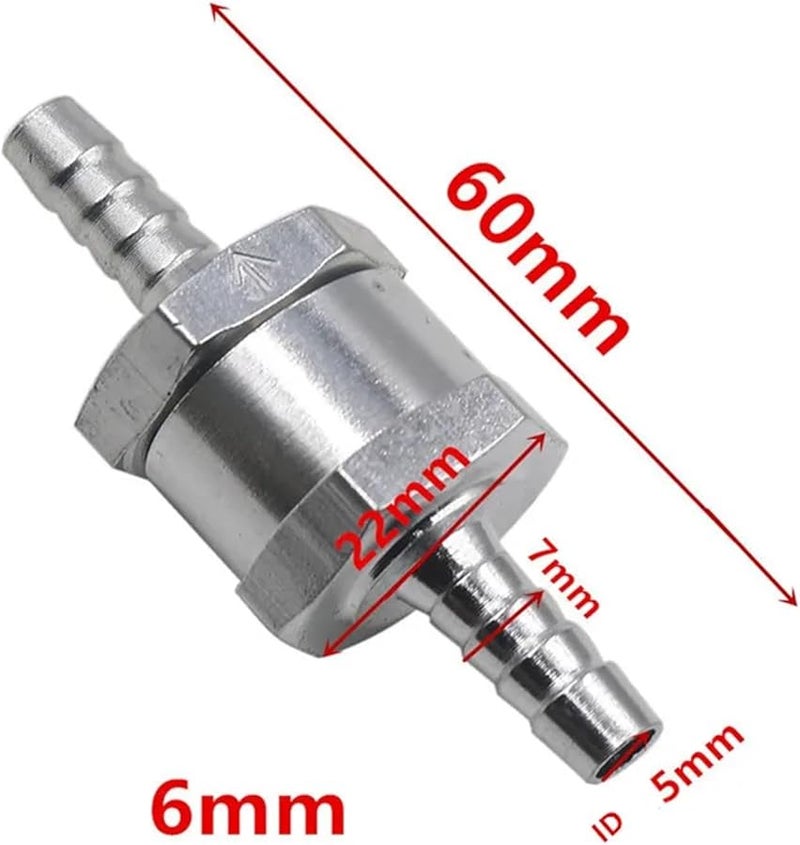 14mm Aluminium Alloy One Way Non Return Check Valve For Carburettor Fuel Line - Image 4
