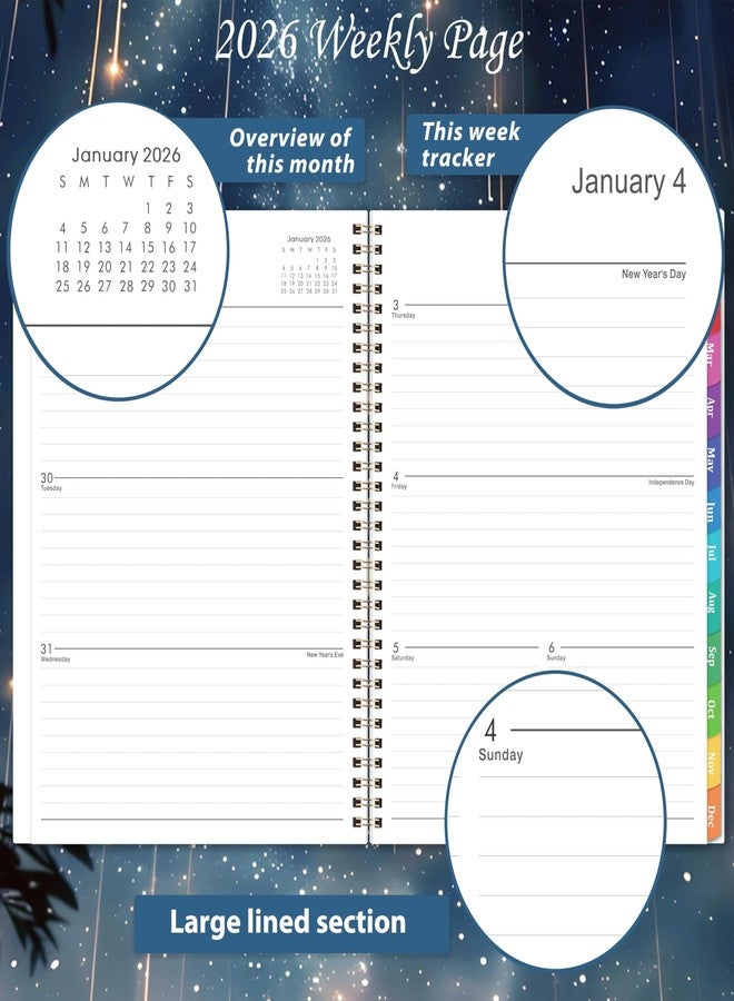Journaltastic 2026 Planner - Planner 2026, January 2026 - December 2026, Weekly and Monthly Planner, 8.5" x 11", 26 Calendar Monthly Planner - Image 4