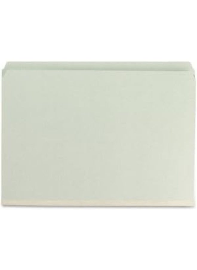 Smead Smead Pressboard Fastener File Folder with SafeSHIELD Fasteners, 2 Fasteners, Straight-Cut Tab, 2" Expansion, Legal Size, Gray/Green, 25 per Box (19910)  - Image 2