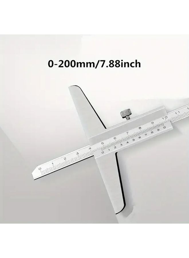 مقياس العمق 0-200 مم أداة قياس صناعية دقيقة للميكانيكا متينة - Image 1