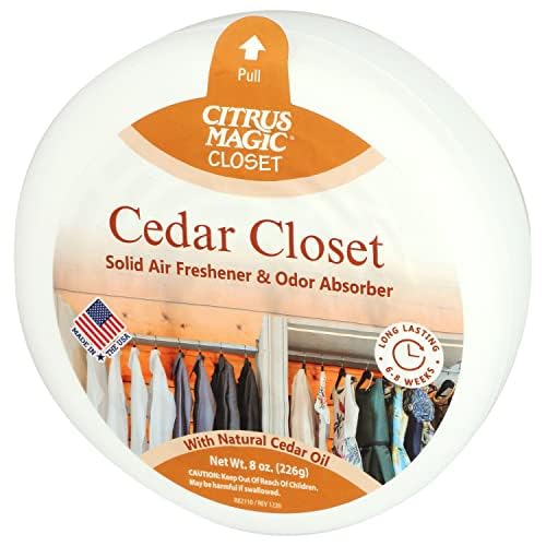 Citrus Magic For Closets Odor Absorbing Solid Air Freshener, Cedar Closet, 8-Ounce, Pack of 1 (616000000) - Image 3