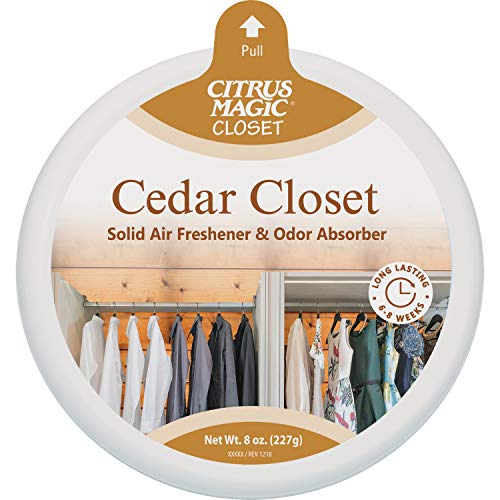 Citrus Magic For Closets Odor Absorbing Solid Air Freshener, Cedar Closet, 8-Ounce, Pack of 1 (616000000) - Image 1