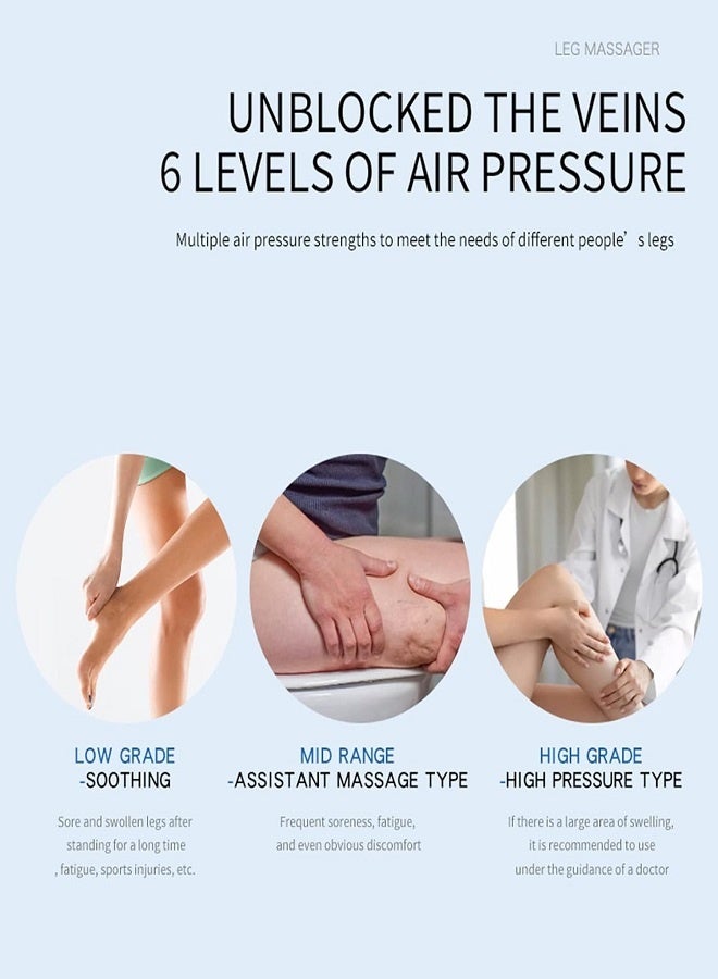 upgrade RIDAEX Calf Foot Compressed Air Pressure Home Electric Beauty Leg Massager Air Wave Leg Massager - Image 3