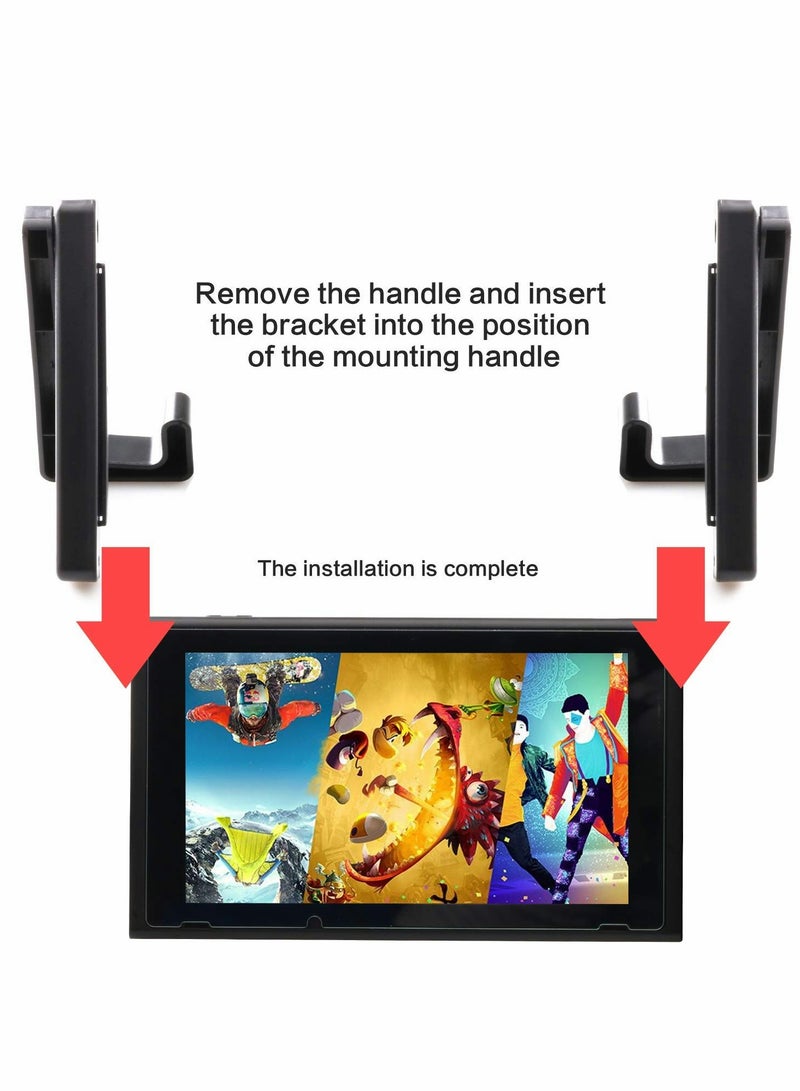 Stand for Nintendo Switch, Adjustable Simple Holder and Car Mount, Black - Image 3