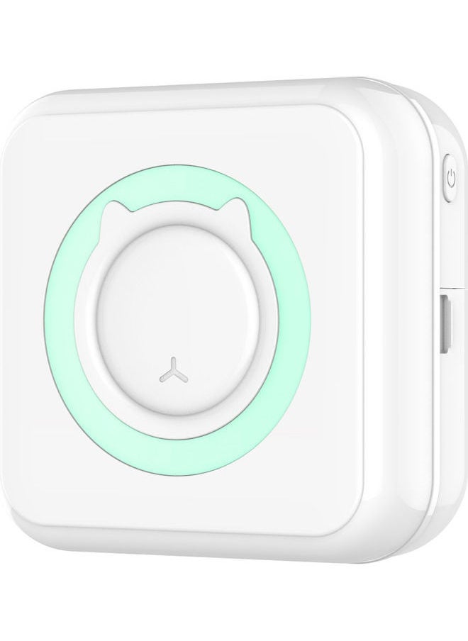 NIBEMINENT Wireless Mini Thermal Printer With Roll Paper White/Green  - Image 1