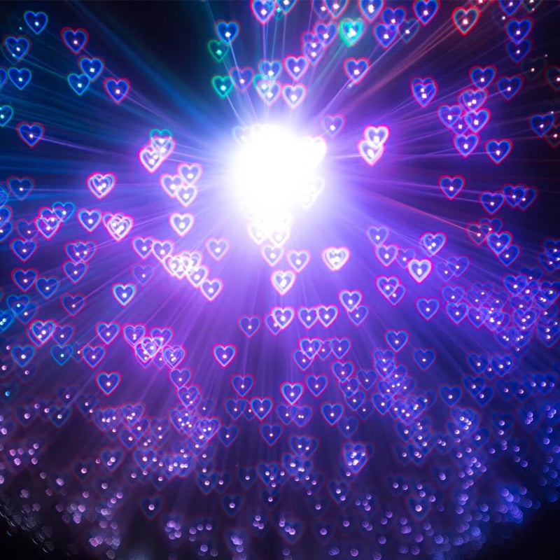 GloFX Ultimate Heart Diffraction Glasses - 3D Rainbow Hearts Effect with Black Frames - Great Festival, Concert, and Rave Accessory - Image 3