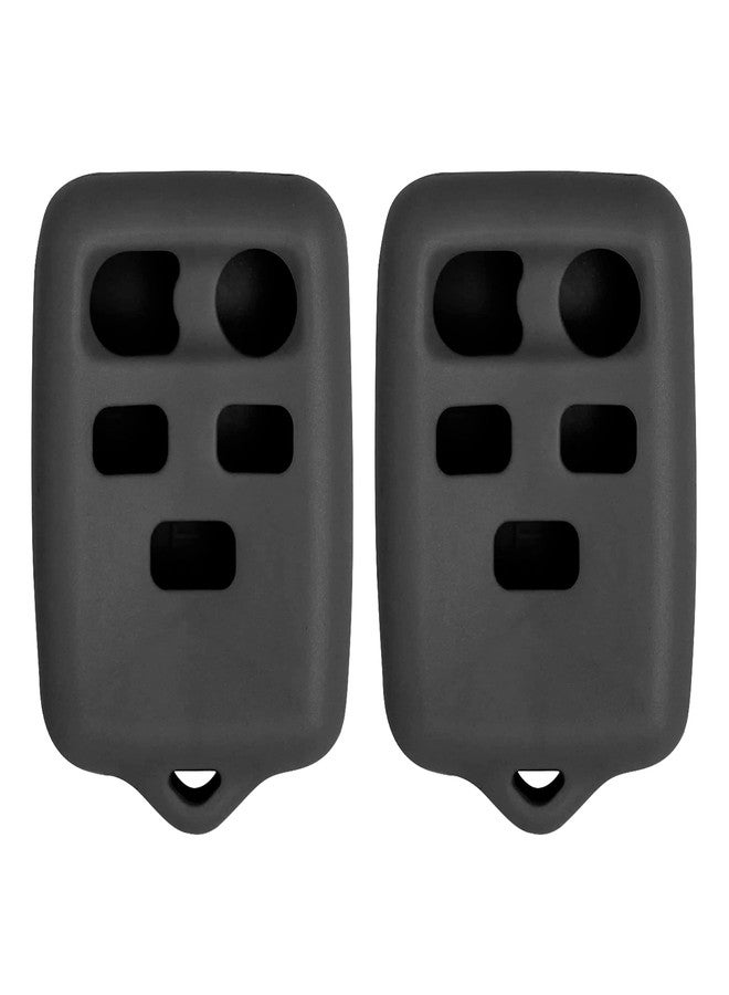 Keyless2Go Replacement for New Silicone Cover Protective Case for 5 Button Remote Key Fob with FCC CWTWB1U511 - Black - (2 Pack) - Image 1