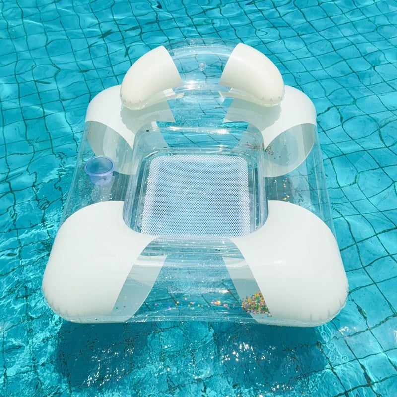 Kids Inflatable Swim Ring with Sequins - Image 2