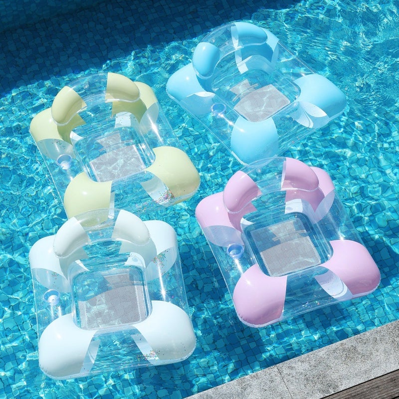 Kids Inflatable Swim Ring with Sequins - Image 1