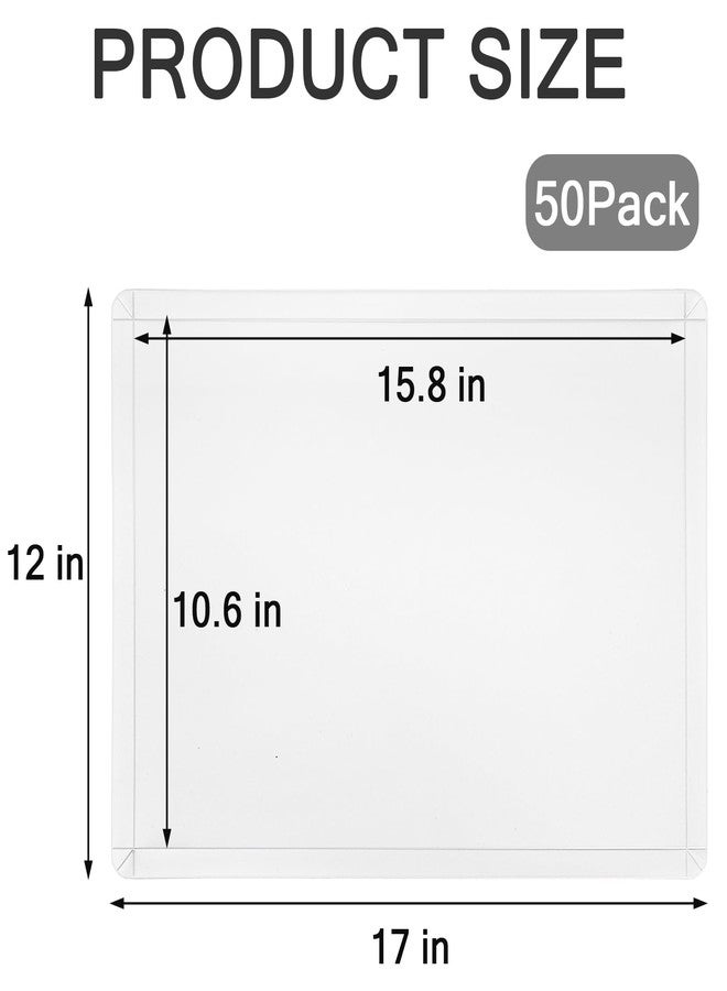 Fasmov 50 Count Disposable Cutting Boards, 17x12 Inch Flexible Plastic Cutting Mats with Built-in Crease, Collapsible Cutting Board Sheets Chopping Boards for Kitchen Home & Commercial Use, White - Image 2